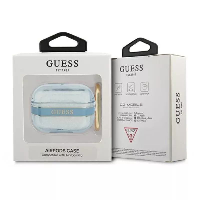 GUESS Strap Collection AirPods Pro dėklas - mėlynas