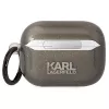 Karl Lagerfeld KLAPHNKCTGK AirPods Pro dėklas su blizgučiais Karl & Choupette juodas