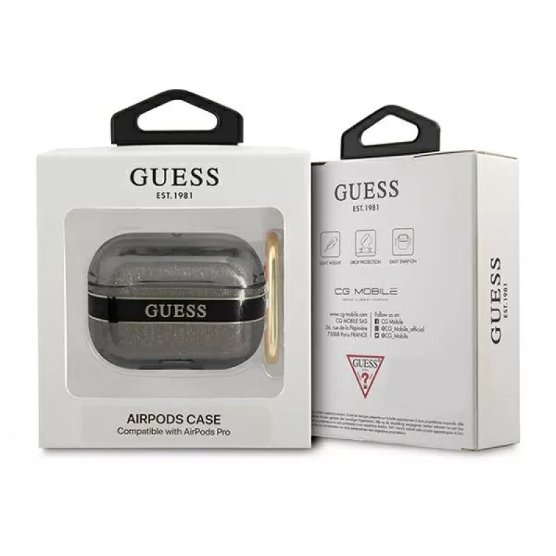 GUESS Strap Collection AirPods Pro dėklas - juodas