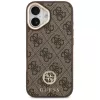GUESS 4G Strass Logo ir didelio dirželio metalinių mygtukų MagSafe dėklas, skirtas iPhone 17 - ruda