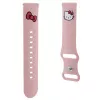 Hello Kitty Universalus silikoninis laikrodžio dirželis 22 mm, rožinis su Kitty galvute