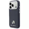 Karl Lagerfeld Karl & Choupette Head Pins Saffiano dėklas su MagSafe, skirtas iPhone 17 Pro – mėlynas