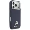 Karl Lagerfeld Karl & Choupette Head Pins Saffiano dėklas su MagSafe, skirtas iPhone 17 Pro – mėlynas