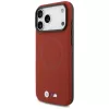 BMW M FW Metal Logo MagSafe dėklas, skirtas iPhone 17 Pro Max, raudonas