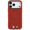 BMW M FW Metal Logo MagSafe dėklas, skirtas iPhone 17 Pro Max, raudonas