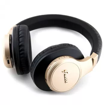GUESS GUBH604GEMK Bluetooth ausinės per ausį, juodos, 4G Script