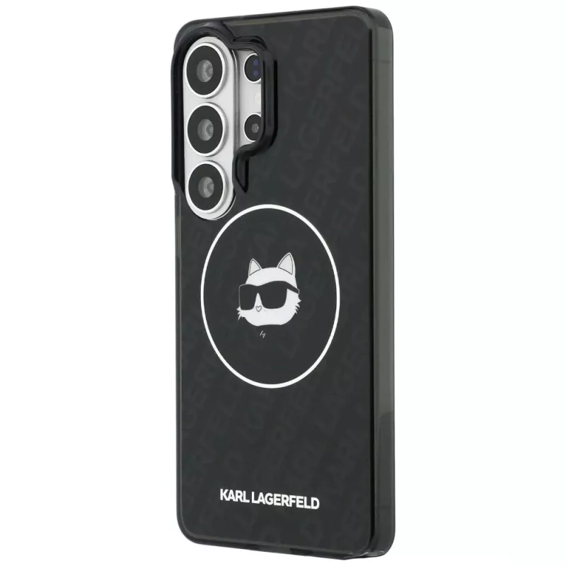 Karl Lagerfeld IML Repeated Choupette MagSafe dėklas, skirtas Samsung Galaxy S26 Ultra, juodas