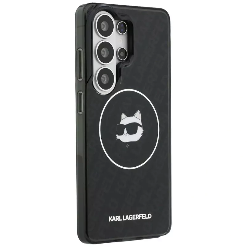 Karl Lagerfeld IML Repeated Choupette MagSafe dėklas, skirtas Samsung Galaxy S26 Ultra, juodas