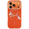 Karl Lagerfeld IML Choupettes Karl Script Logo MagSafe dėklas, skirtas iPhone 17 Pro – oranžinis