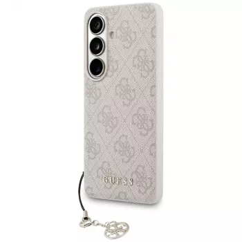 GUESS 4G Classic Logo Charm MagSafe dėklas Samsung Galaxy S26 - rožinis