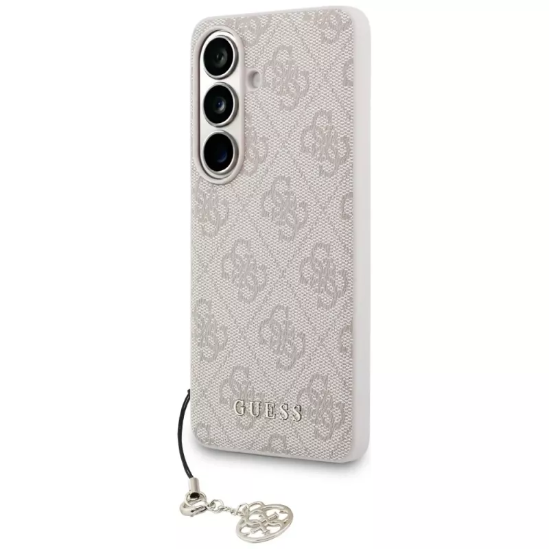 GUESS 4G Classic Logo Charm MagSafe dėklas Samsung Galaxy S26 - rožinis