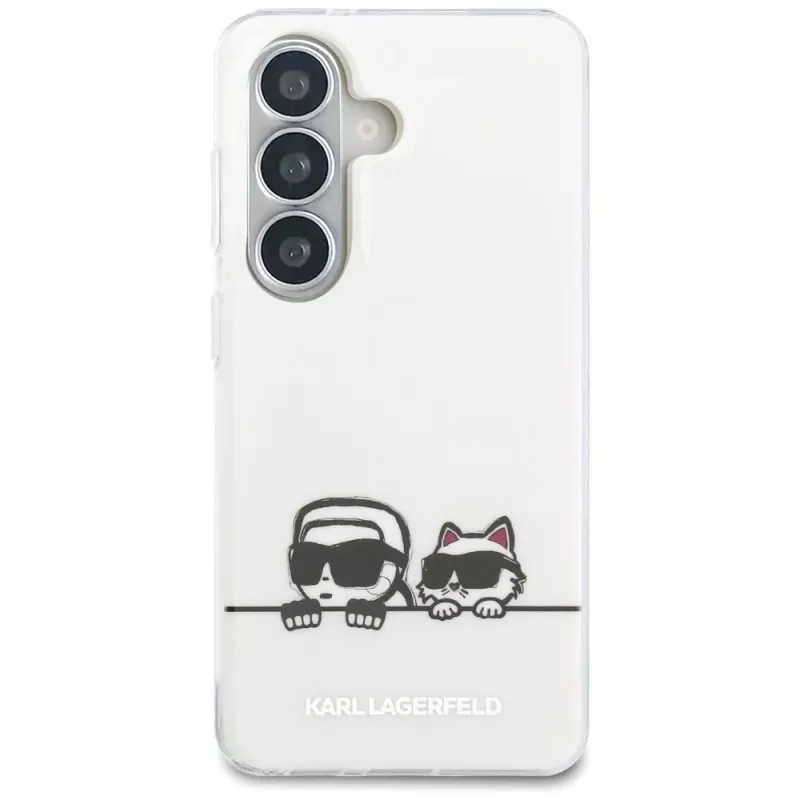 Karl Lagerfeld IML Peekaboo Karl & Choupette MagSafe dėklas Samsung Galaxy S26, permatomas