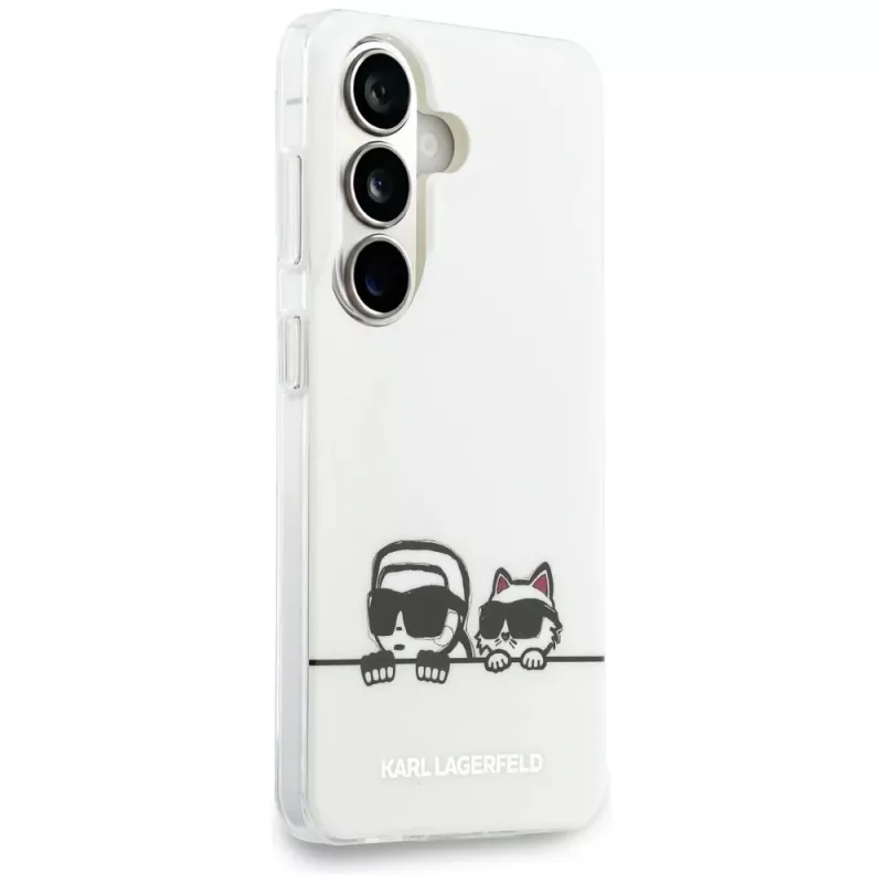 Karl Lagerfeld IML Peekaboo Karl & Choupette MagSafe dėklas Samsung Galaxy S26, permatomas