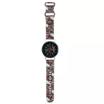 Hello Kitty Universalus silikoninis laikrodžio dirželis Graffiti Pink 22mm