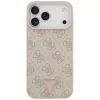 GUESS Leather 4G Triangle Strass MagSafe dėklas, skirtas iPhone 18 Pro Max / 17 Pro Max - rožinis