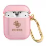 GUESS Glitter Collection apsauginis dėklas Apple AirPods 1/2 - rožinis