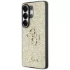 GUESS Fixed Glitter Big 4G Metal Logo dėklas, skirtas Samsung Galaxy S26 Ultra - auksinis