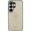 GUESS Fixed Glitter Big 4G Metal Logo dėklas, skirtas Samsung Galaxy S26 Ultra - auksinis