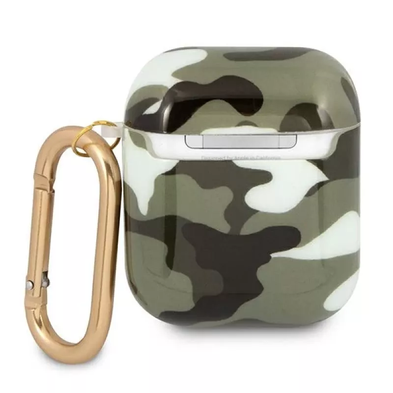 GUESS Camo Collection AirPods 1/2 dėklas žalias/ chaki