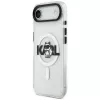 Karl Lagerfeld IML Choupette Sketch Logo MagSafe dėklas iPhone Air, permatomas