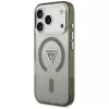 GUESS IML Gradient Triangle Logo MagSafe dėklas, skirtas iPhone 17 Pro - chaki