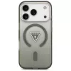 GUESS IML Gradient Triangle Logo MagSafe dėklas, skirtas iPhone 17 Pro - chaki