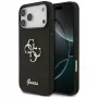 GUESS Fixed Glitter Big 4G dėklas, skirtas iPhone 18 Pro Max / 17 Pro Max - juodas
