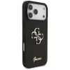 GUESS Fixed Glitter Big 4G dėklas, skirtas iPhone 18 Pro Max / 17 Pro Max - juodas