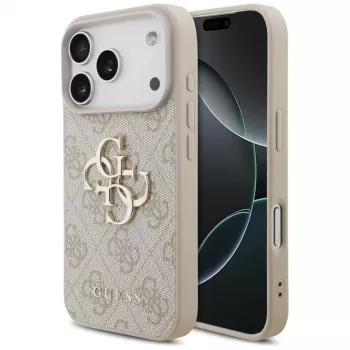 GUESS 4G Big Logo dėklas, skirtas Apple iPhone 17 Pro / 18 Pro - rožinis