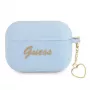 Guess GUAPLSCHSB AirPods Pro dangtelis mėlynas silikoninis su širdele Charm Heart kolekcija