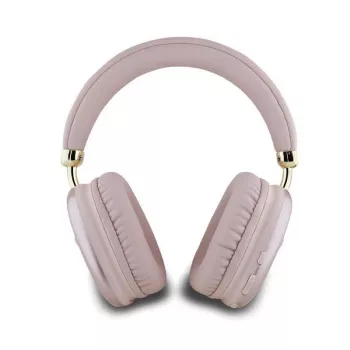 GUESS Metallic Triangle Logo On-Ear Bluetooth ausinės V5.3 rožinės