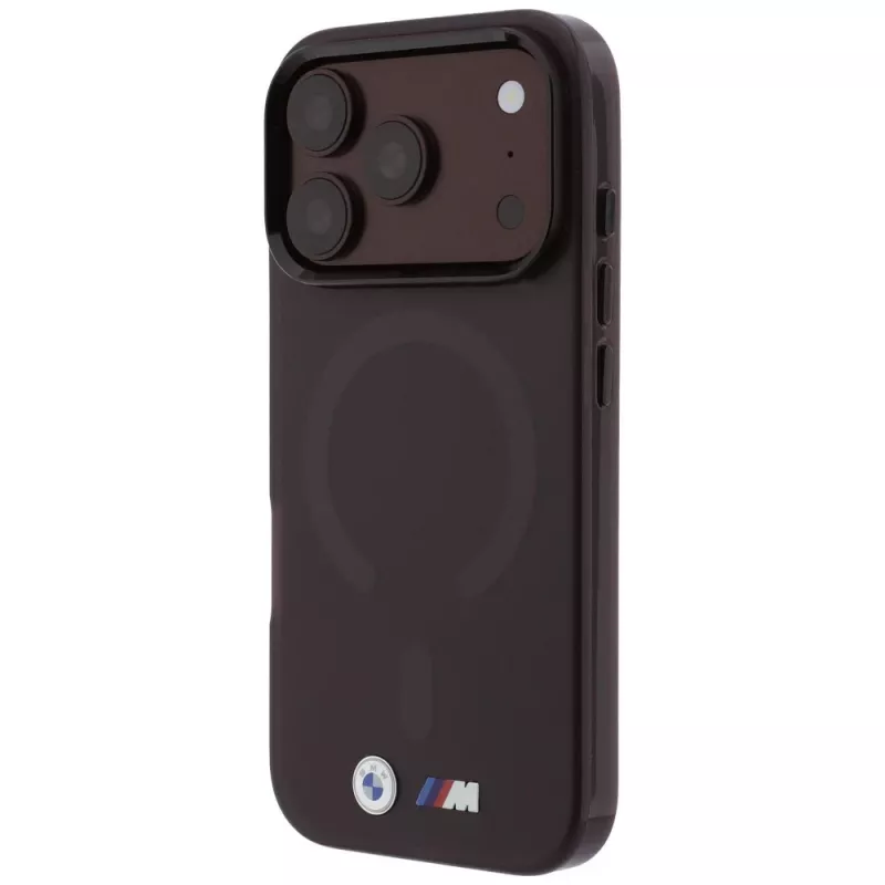 BMW M IML matinis metalo logotipo ir apdailos MagSafe dėklas, skirtas iPhone 18 Pro / 17 Pro - bordo spalvos