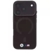 BMW M IML matinis metalo logotipo ir apdailos MagSafe dėklas, skirtas iPhone 18 Pro / 17 Pro - bordo spalvos