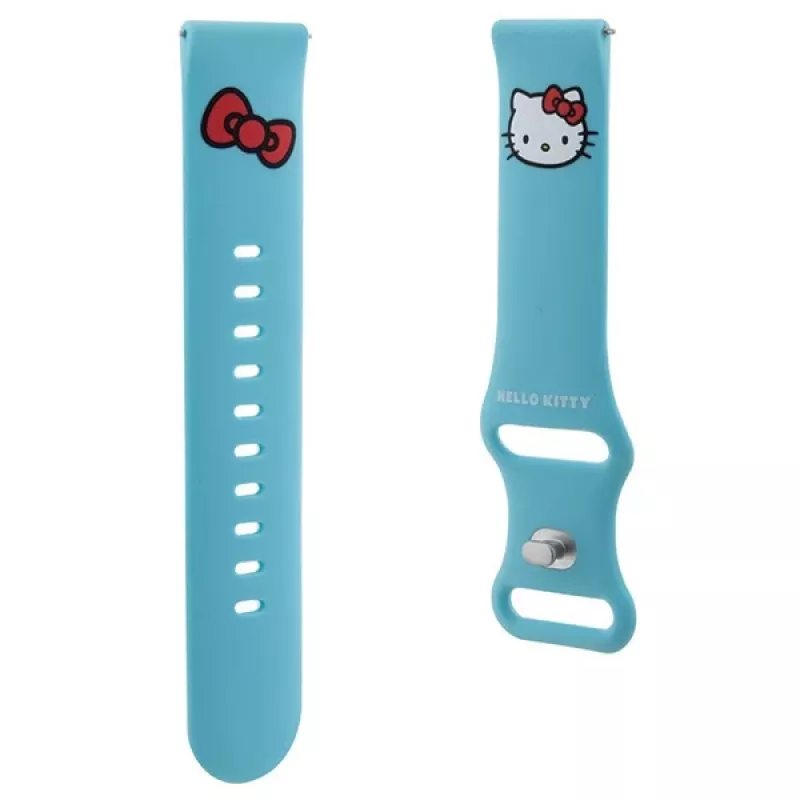 Hello Kitty universali silikoninė apyrankė HKUWMSCHBLB, Kitty Head, mėlyna, 20mm