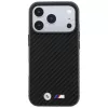BMW M Carbon Metal Logo MagSafe dėklas, skirtas iPhone 18 Pro Max / 17 Pro Max - juodas