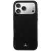 Mercedes Leather Crossed Lines MagSafe dėklas, skirtas iPhone 18 Pro Max / 17 Pro Max - juodos spalvos