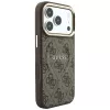 GUESS Embossed 4G Classic MagSafe dėklas, skirtas iPhone 17 Pro Max / 18 Pro Max - rudas