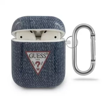 GUESS GUACA2TPUJULDB AirPods 1/2 dėklas tamsiai mėlynas, Jeans Collection