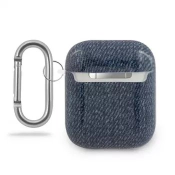 GUESS GUACA2TPUJULDB AirPods 1/2 dėklas tamsiai mėlynas, Jeans Collection