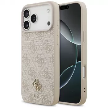 GUESS 4G Small Classic Logo MagSafe dėklas, skirtas iPhone 18 Pro Max / 17 Pro Max - rožinis