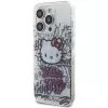 Hello Kitty HKHCP15XHDGPHT iPhone 15 Pro Max 6,7 colio baltas kietas dėklas IML Kitty On Bricks Graffiti