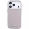 Karl Lagerfeld Grained Mono Resin Logo MagSafe dėklas, skirtas iPhone 18 Pro Max / 17 Pro Max - rožinis