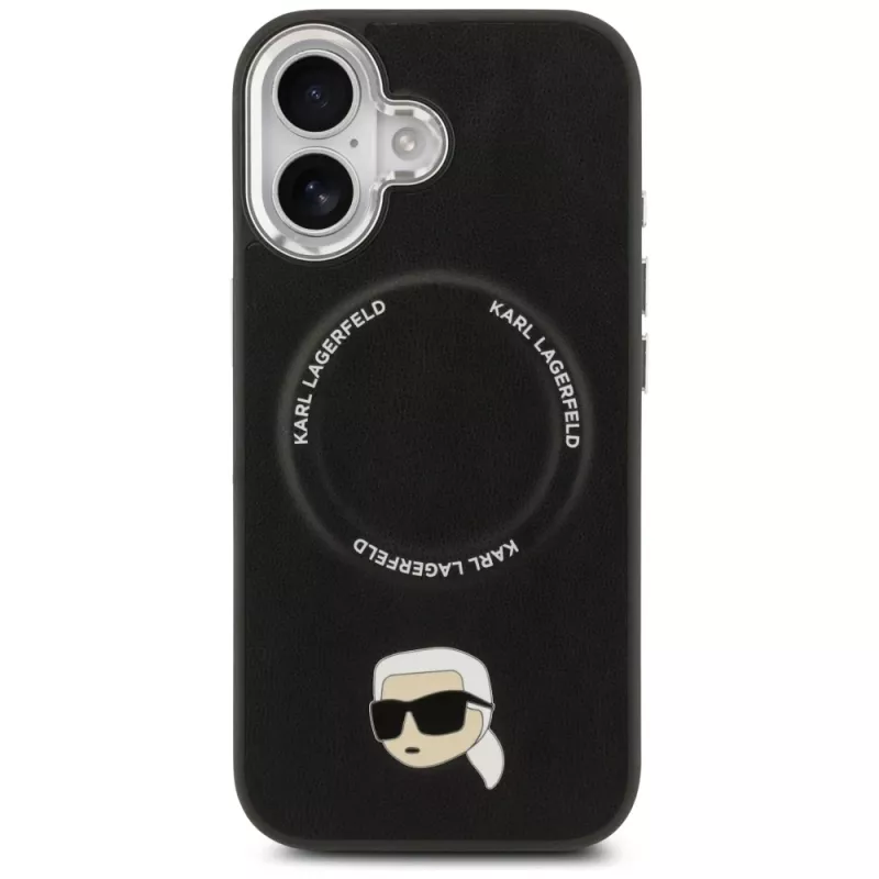 Karl Lagerfeld Karl Pin MagSafe dėklas, skirtas iPhone 17 - juodas