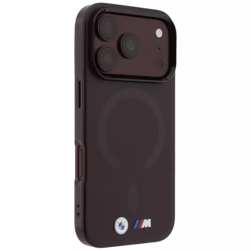 BMW M IML Frosted Metal Logo & Trims MagSafe dėklas, skirtas iPhone 18 Pro Max / 17 Pro Max – bordo spalvos