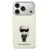 Karl Lagerfeld Smooth Ikonik Sketch MagSafe dėklas, skirtas iPhone 18 Pro / 17 Pro, smėlio spalvos