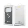 GUESS IML 4G Script Metal dėklas, skirtas iPhone 18 Pro / 17 Pro – juodas