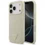 GUESS Croco Triangle Logo MagSafe dėklas, skirtas iPhone 17 Pro - auksinis
