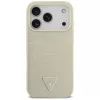 GUESS Croco Triangle Logo MagSafe dėklas, skirtas iPhone 17 Pro - auksinis