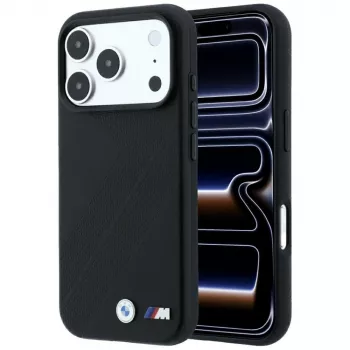 BMW M Tire Track Metal Logo MagSafe dėklas, skirtas iPhone 18 Pro Max / 17 Pro Max – juodas