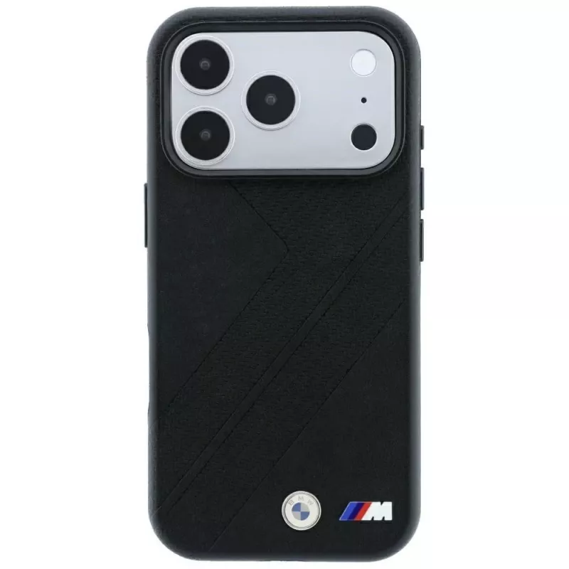 BMW M Tire Track Metal Logo MagSafe dėklas, skirtas iPhone 18 Pro / 17 Pro - juodas